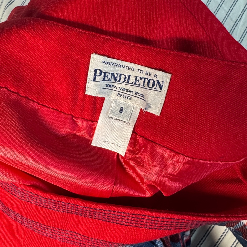Pendleton Vibrant Red Mini Skirt - image 6